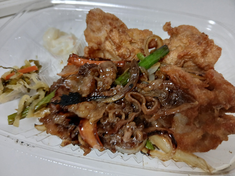 ほっともっと　牛焼肉＆から揚弁当